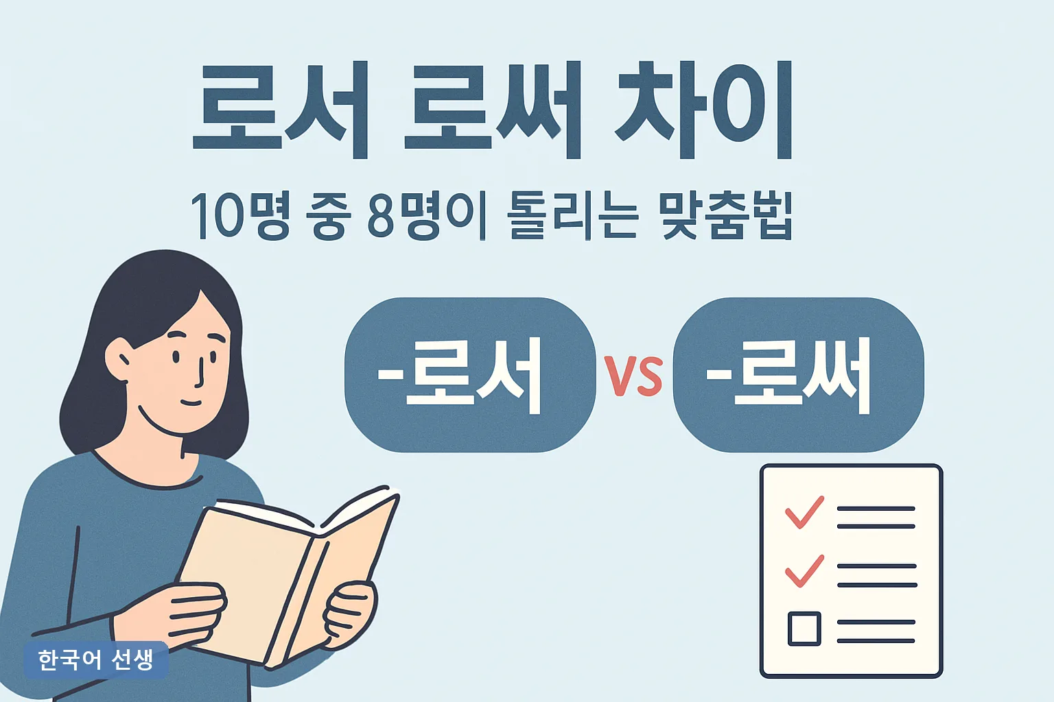 로서 로써 차이 10명 중 8명이 틀리는 맞춤법 2026년 국립국어원 기준 5단계 판별법 총정리