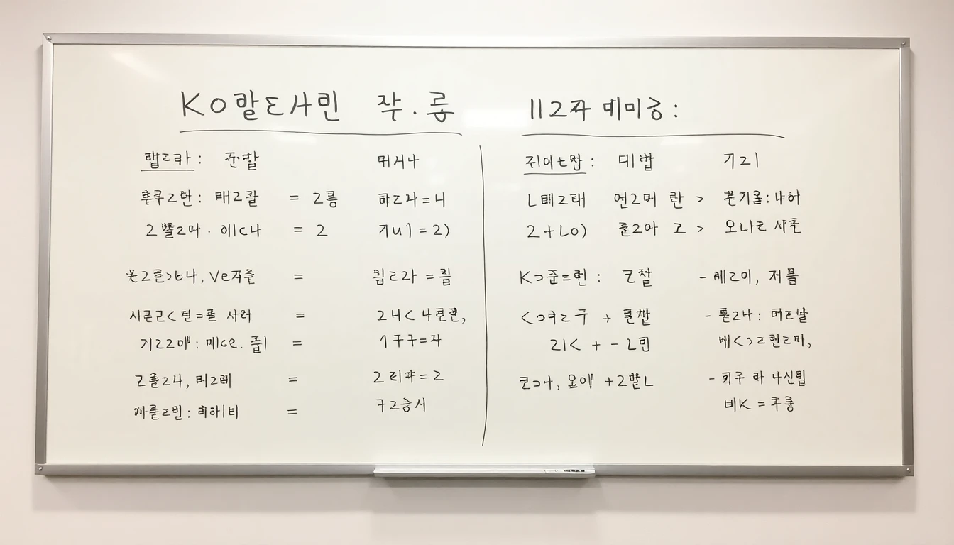 한국어 이형동사와 불규칙 동사 구분법 완벽 정리