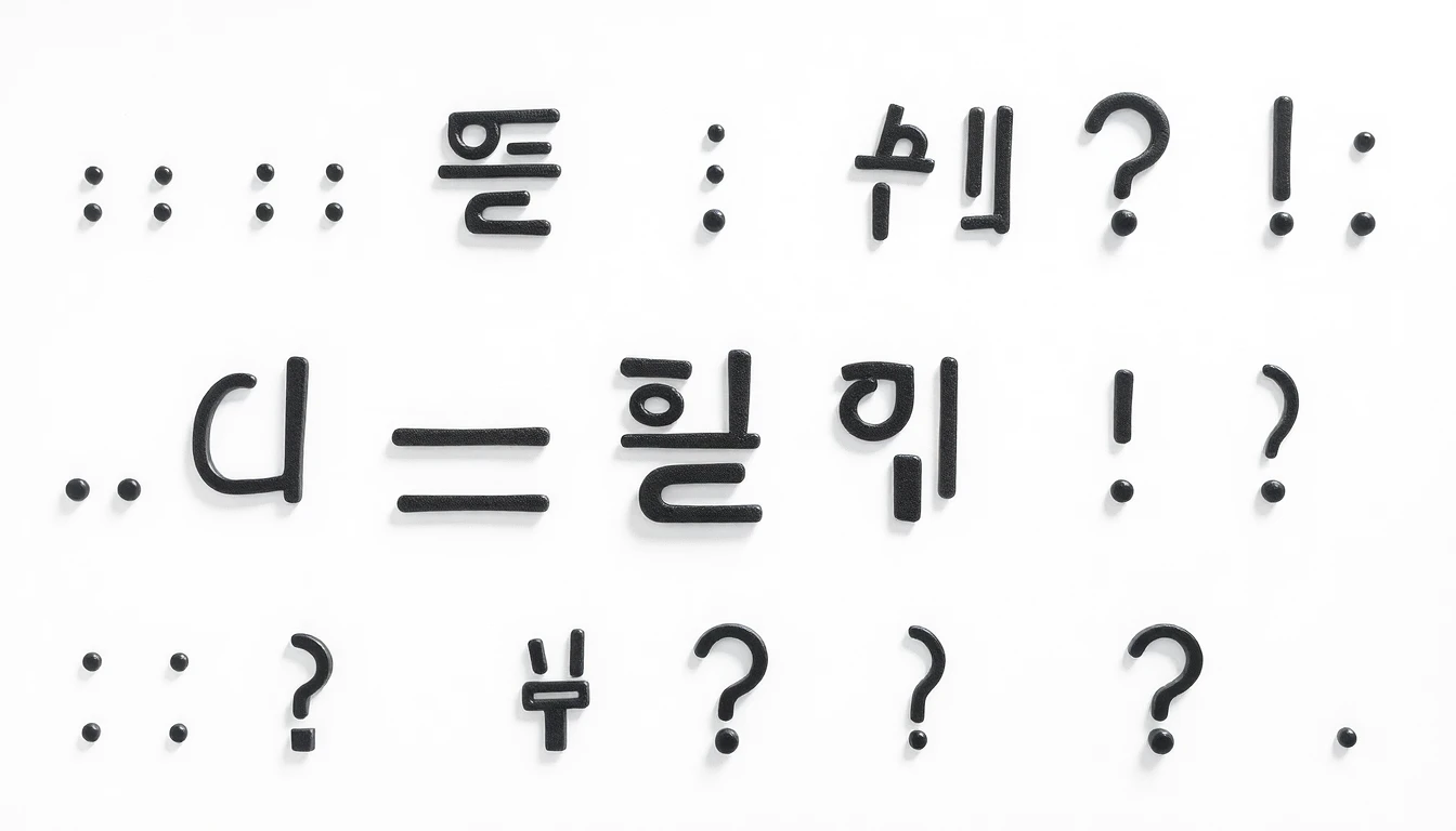 한국어 문법 기호와 표기 체계 정리