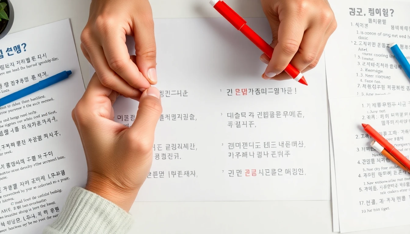 한국어 문법 첨삭 기준과 실전 적용법
