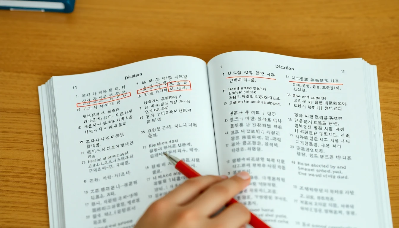한국어 문법 받아쓰기 연습법과 채점 기준