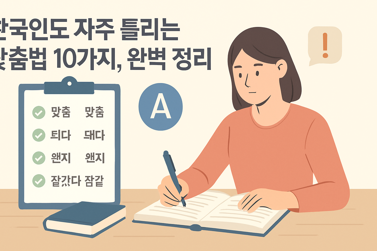 한국인도 자주 틀리는 맞춤법 10가지, 완벽 정리