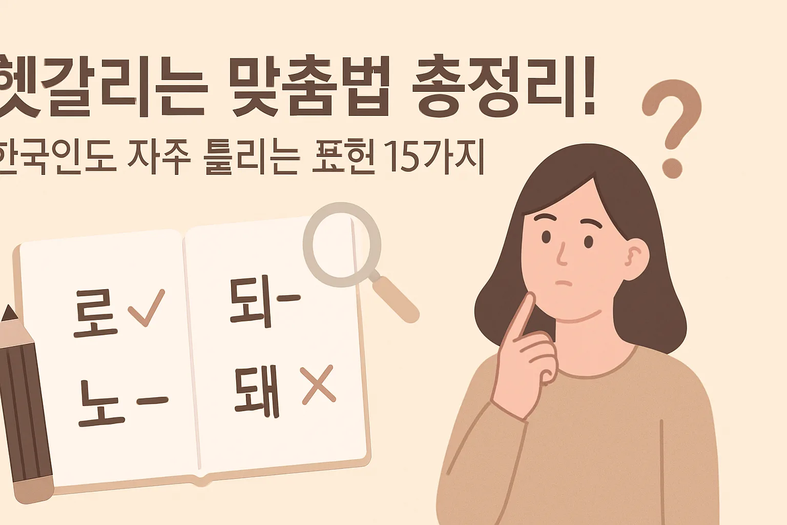 헷갈리는 맞춤법 총정리! 한국인도 자주 틀리는 표현 15가지