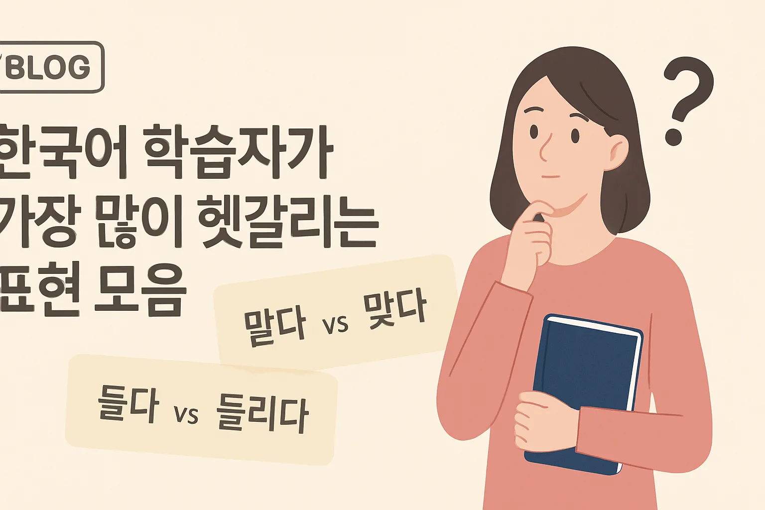 한국어 학습자가 가장 많이 헷갈리는 표현 모음