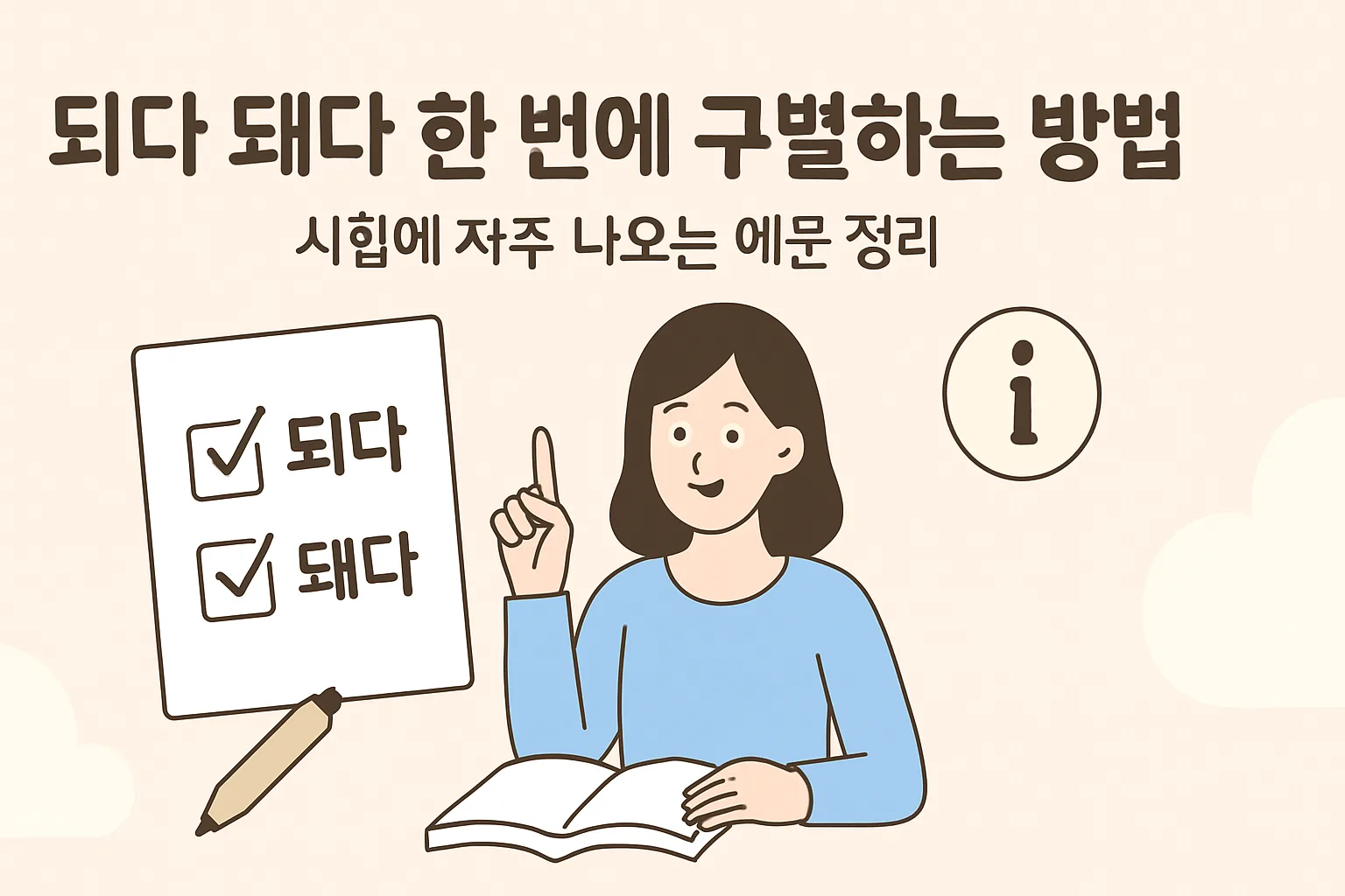 되다 돼다 한 번에 구별하는 방법 <a href=