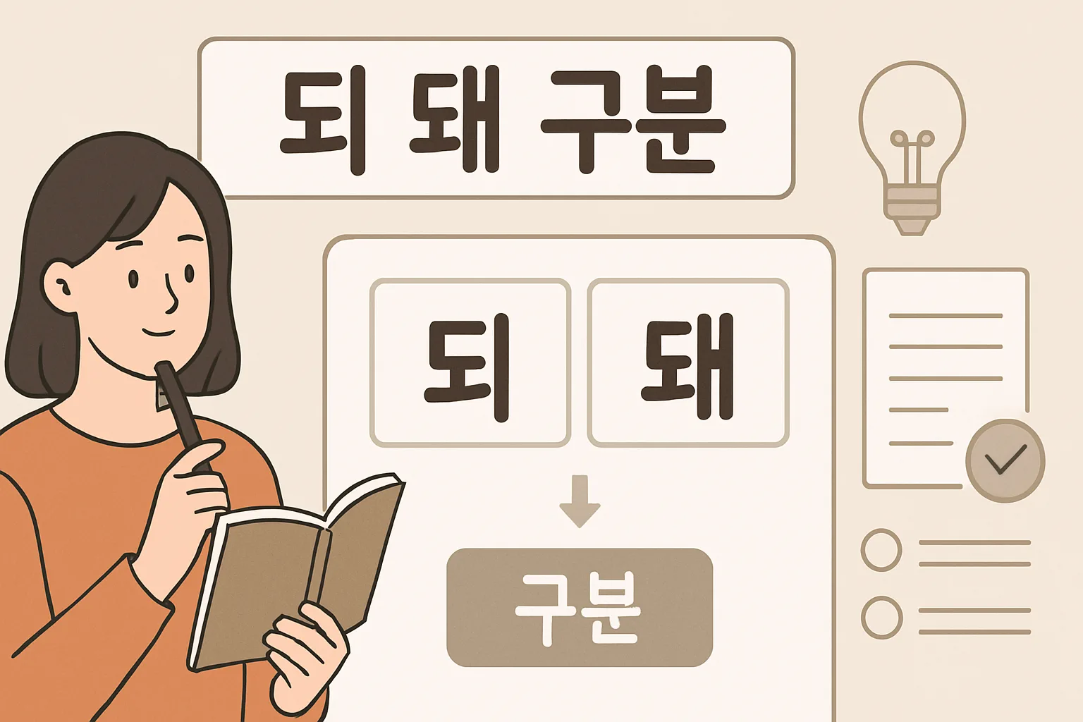 '됬다'는 왜 틀린 말일까? 되·돼 평생 안 헷갈리는 진짜 이유**
