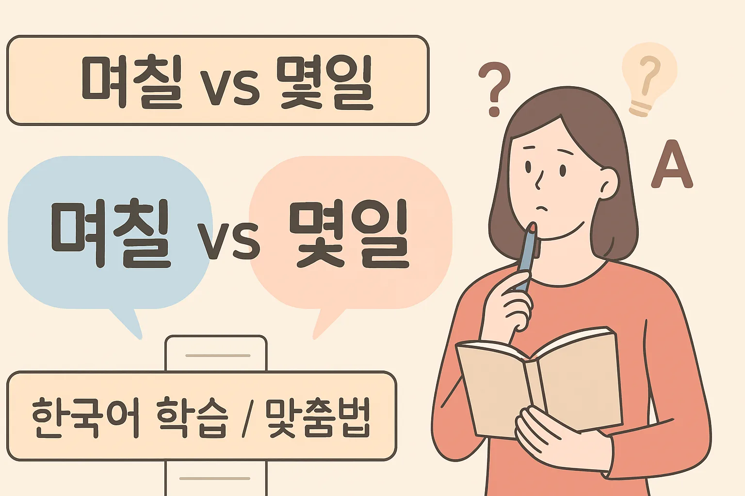 '몇일'은 세상에 없는 단어였다? 며칠 vs 몇일, 5초 만에 끝내는 구별법**