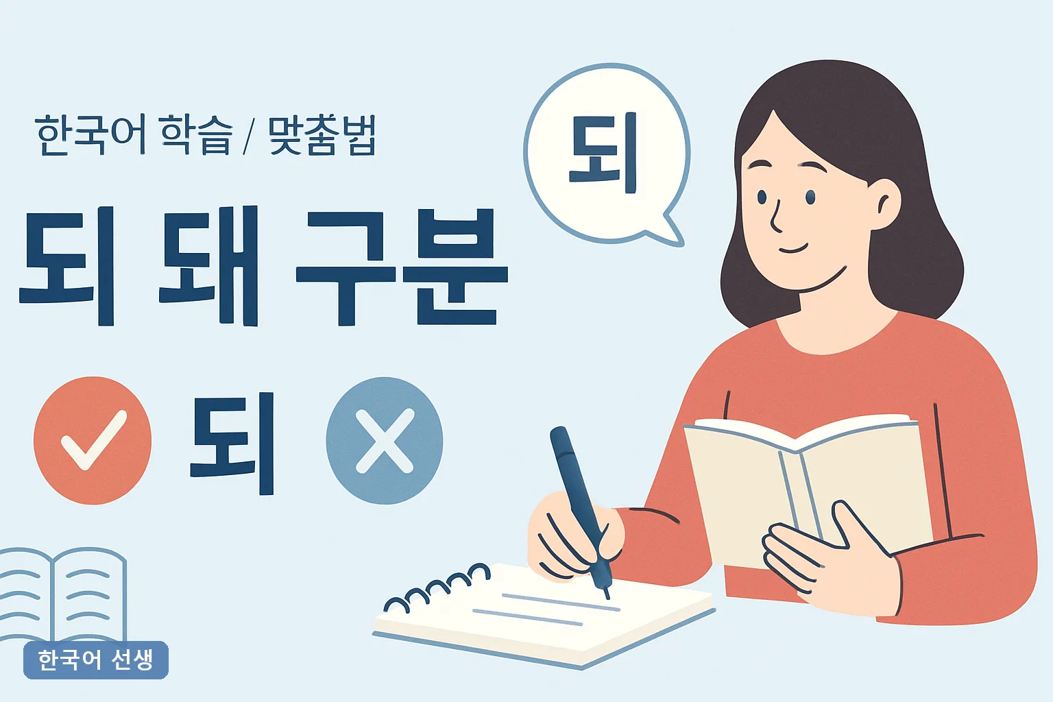 카톡 보내기 전 이 한 글자, '되' 쓰면 틀립니다 — 되 돼 구분 3초 룰**