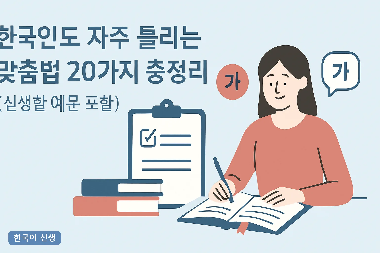 한국인도 자주 틀리는 맞춤법 20가지 총정리 (실생활 예문 포함) 2026년 최신판