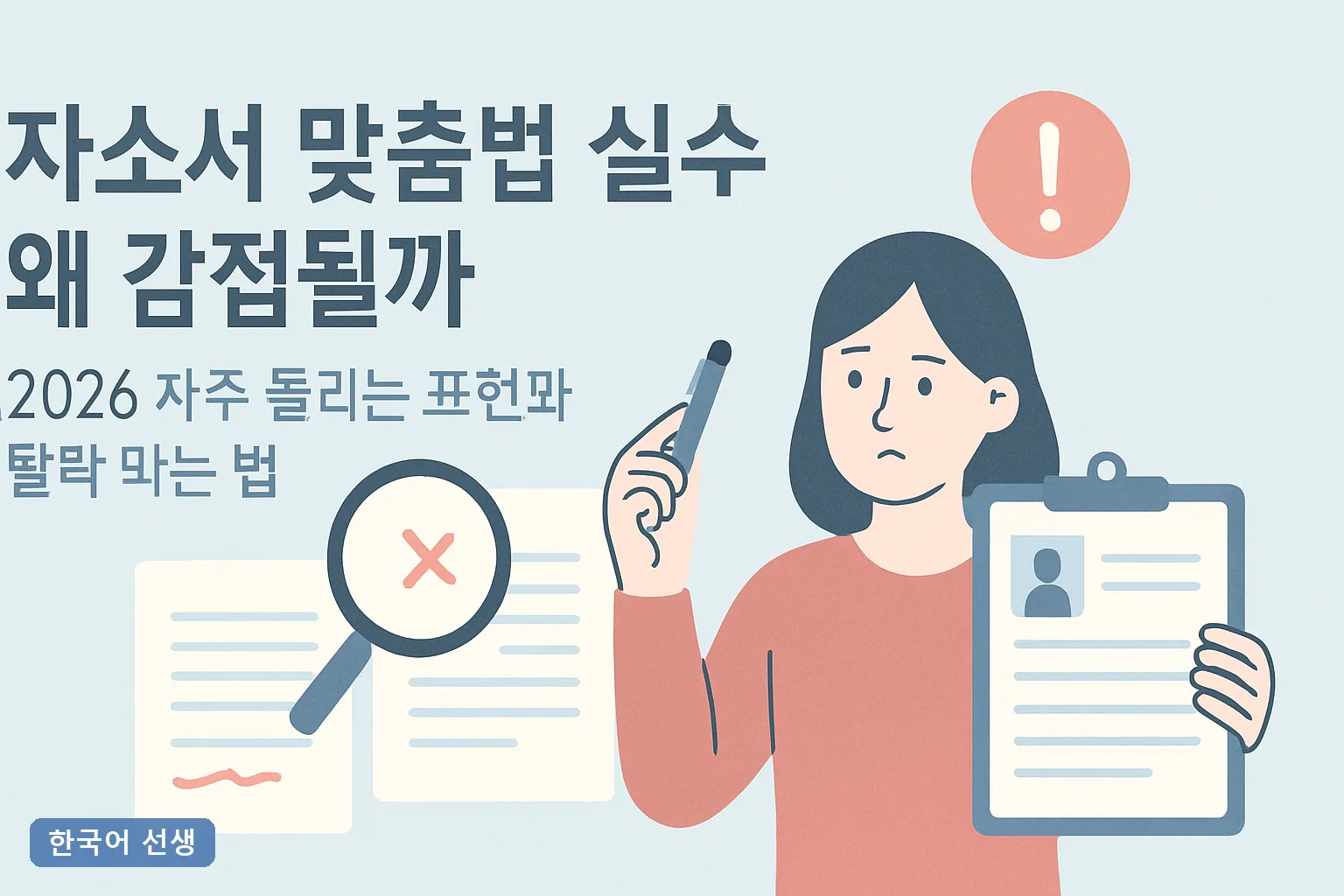 자소서 맞춤법 실수 왜 감점될까 2026 자주 틀리는 표현과 탈락 막는 최종 점검 5분 루틴