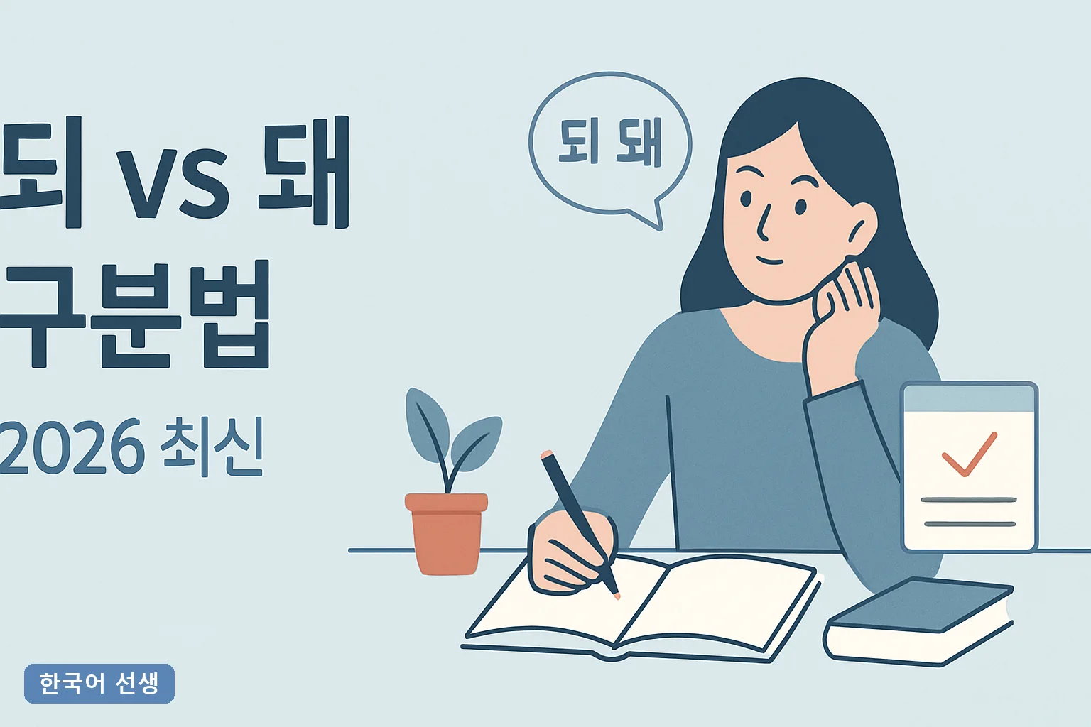 되 vs 돼 구분법 2026 최신, 5초 대입 공식 3단계와 자주 틀리는 예문 20개 총정리