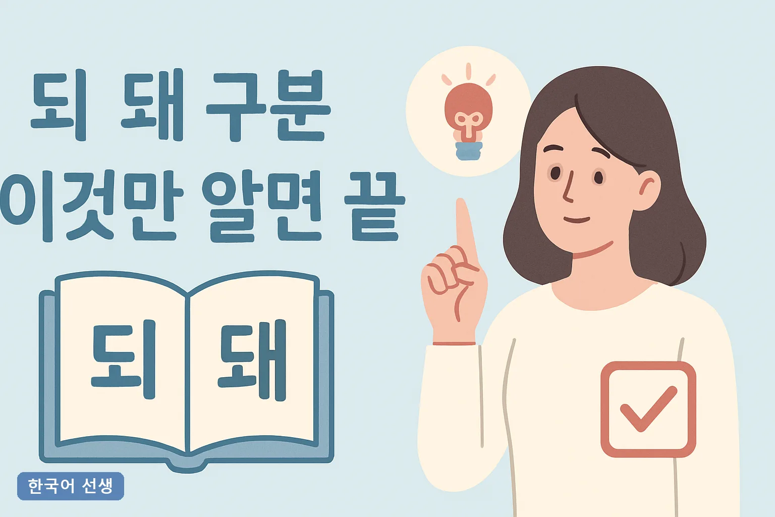 되 돼 구분 이것만 알면 끝, 2026년 3초 하·해 대입 공식과 자주 틀리는 예문 30개 총정리